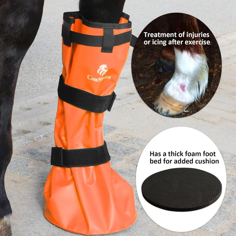 CareMaster Hoof Soaking Boot for Horse Hoof Wrapped EVA Padded Soaker Bag Equine Soaking Boot Easy Use for Hooves Care Icing Bucket Soaker Sack with 2 Elastic Bands - Image 5